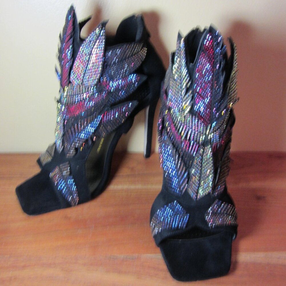 Azalea Wang purple passion las vegas show girl heels size 10 EUC (W5497)